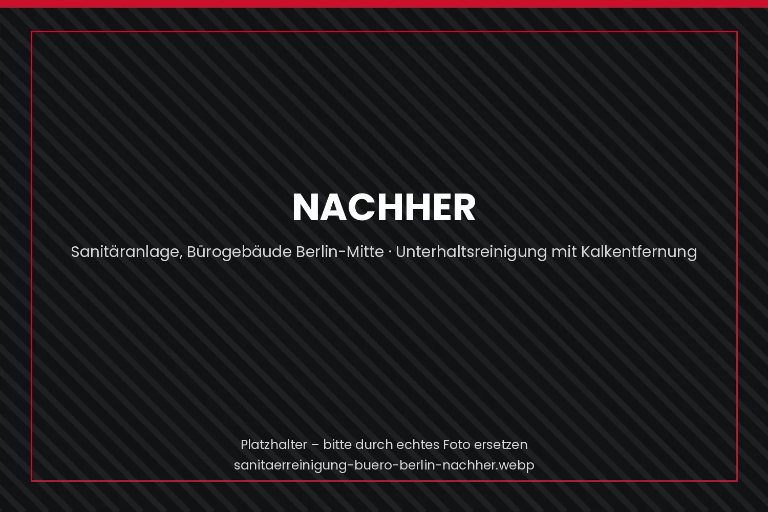 Sanitärbereich eines Berliner Bürogebäudes nach Grundreinigung und Desinfektion durch Koser Facility Management – kalkfreie Armaturen