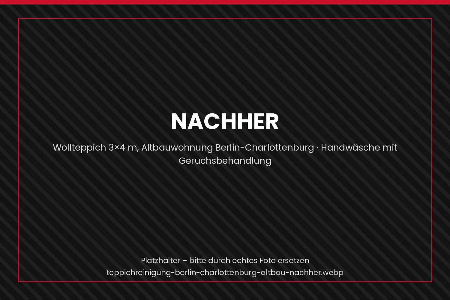 Wollteppich nach der schonenden Handwäsche durch Koser Facility Management – Flecken und Gerüche entfernt